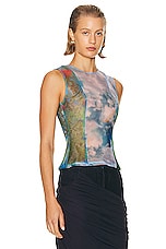 Christopher Esber Lucid Viva Tank Top in Lucid Garden Print, view 2, click to view large image.
