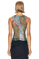 Christopher Esber Lucid Viva Tank Top in Lucid Garden Print, view 3, click to view large image.