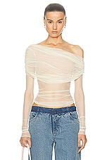 Christopher Esber Veiled Top in Butter, view 1, click to view large image.