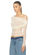 Christopher Esber Veiled Top in Butter, view 3, click to view large image.
