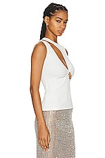 Christopher Esber Oblix Twist Tank Top in White, view 2, click to view large image.