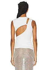 Christopher Esber Oblix Twist Tank Top in White, view 4, click to view large image.