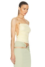Christopher Esber Odessa Side Arched Bustier in Butter, view 2, click to view large image.
