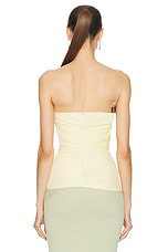 Christopher Esber Odessa Side Arched Bustier in Butter, view 4, click to view large image.