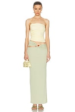 Christopher Esber Odessa Side Arched Bustier in Butter, view 5, click to view large image.