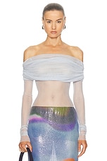 Christopher Esber Veiled Top in Mist, view 1, click to view large image.