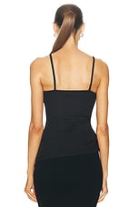 Christopher Esber Open Twist Side Tank Top in Black, view 5, click to view large image.