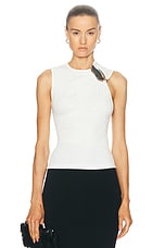 Christopher Esber Moodstone Tank Top in White, view 1, click to view large image.