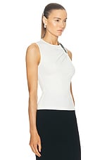 Christopher Esber Moodstone Tank Top in White, view 2, click to view large image.