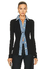 Christopher Esber Tailored Tab Shirt in Denim & Black | FWRD