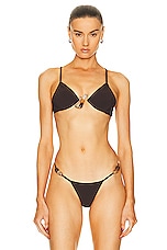 Christopher Esber Nebular Underwire Bikini Top in Cacao, view 1, click to view large image.
