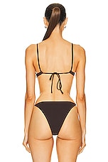 Christopher Esber Nebular Underwire Bikini Top in Cacao, view 3, click to view large image.
