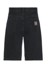 Carhartt WIP Landon Short in Black Stone Washed, view 2, click to view large image.