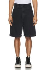 Carhartt WIP Landon Short in Black Stone Washed, view 4, click to view large image.