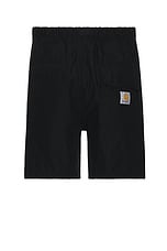 Carhartt WIP Hayworth Short in Black Rinsed, view 2, click to view large image.