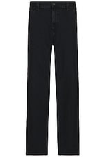 Carhartt WIP Single Knee Pant in Black Stone Washed, view 1, click to view large image.