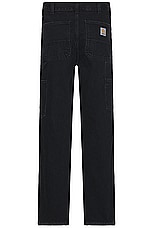 Carhartt WIP Single Knee Pant in Black Stone Washed, view 2, click to view large image.