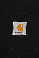 Carhartt WIP Single Knee Pant in Black Stone Washed, view 4, click to view large image.