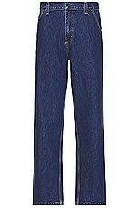 Carhartt WIP Single Knee Pant in Blue, view 1, click to view large image.