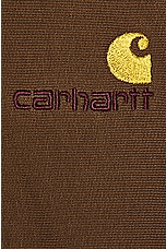 Carhartt WIP American Script Hoodie in Lumber, view 3, click to view large image.