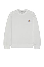 Carhartt WIP Nelson Sweater in Sonic Silver Garment Dyed, view 1, click to view large image.