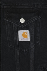 Carhartt WIP Helston Jacket in Black Stone Washed, view 3, click to view large image.