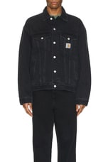 Carhartt WIP Helston Jacket in Black Stone Washed, view 4, click to view large image.