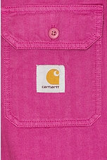 Carhartt WIP Rainer Shirt Jacket in Magenta Garment Dyed, view 3, click to view large image.
