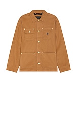 Carhartt WIP Suede Michigan Coat in Hamilton Brown, view 1, click to view large image.