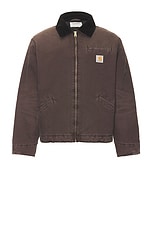 Carhartt WIP OG Detroit Jacket in Tobacco & Black | FWRD