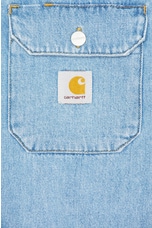 Carhartt WIP Harvey Shirt Jacket in Blue Stone Bleached, view 3, click to view large image.
