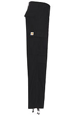 Carhartt WIP Regular Cargo Pant in Black Rinsed, view 3, click to view large image.