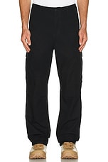 Carhartt WIP Regular Cargo Pant in Black Rinsed, view 6, click to view large image.