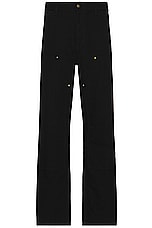 Carhartt WIP Double Knee Pant in Black Rinsed, view 1, click to view large image.