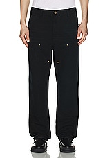 Carhartt WIP Double Knee Pant in Black Aged Canvas, view 5, click to view large image.