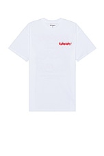 Carhartt WIP Short Sleeve Fast Food T-shirt in White & Red, view 2, click to view large image.
