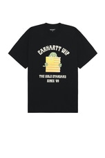 Carhartt WIP Short Sleeve Gold Standard T-shirt in Black, view 1, click to view large image.