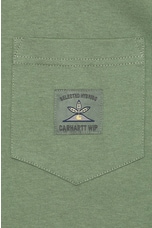 Carhartt WIP Short Sleeve Field Pocket T-shirt in Park, view 3, click to view large image.