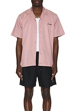 Carhartt WIP Short Sleeve Delray Shirt in Glassy Pink & Black, view 4, click to view large image.