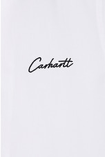 Carhartt WIP Short Sleeve Delray Shirt in White & Black, view 3, click to view large image.