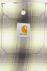 Carhartt WIP Blanchard Shirt in Blanchard Check & Arctic Lime, view 3, click to view large image.