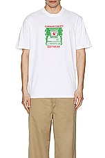 Carhartt WIP Short Sleeve Fixed Bugs T-shirt in White, view 3, click to view large image.