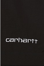 Carhartt WIP Tobes Swim Trunks in Black & White, view 3, click to view large image.