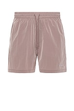 Carhartt WIP Tobes Swim Trunks in Glassy Pink & White, view 1, click to view large image.