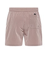 Carhartt WIP Tobes Swim Trunks in Glassy Pink & White, view 2, click to view large image.