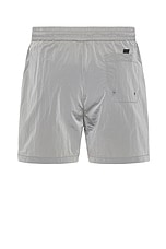 Carhartt WIP Tobes Swim Trunks in Sonic Silver & White, view 2, click to view large image.