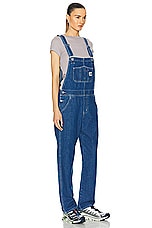 Carhartt WIP Bib Straight Overall in Blue, view 2, click to view large image.