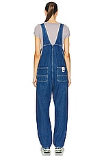 Carhartt WIP Bib Straight Overall in Blue, view 3, click to view large image.