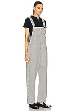 Carhartt WIP Haywood Bib Overall in Haywood Stripe, view 2, click to view large image.