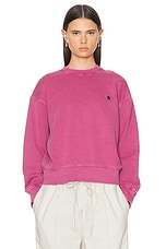 Carhartt WIP Nelson Sweatshirt in Magenta, view 1, click to view large image.